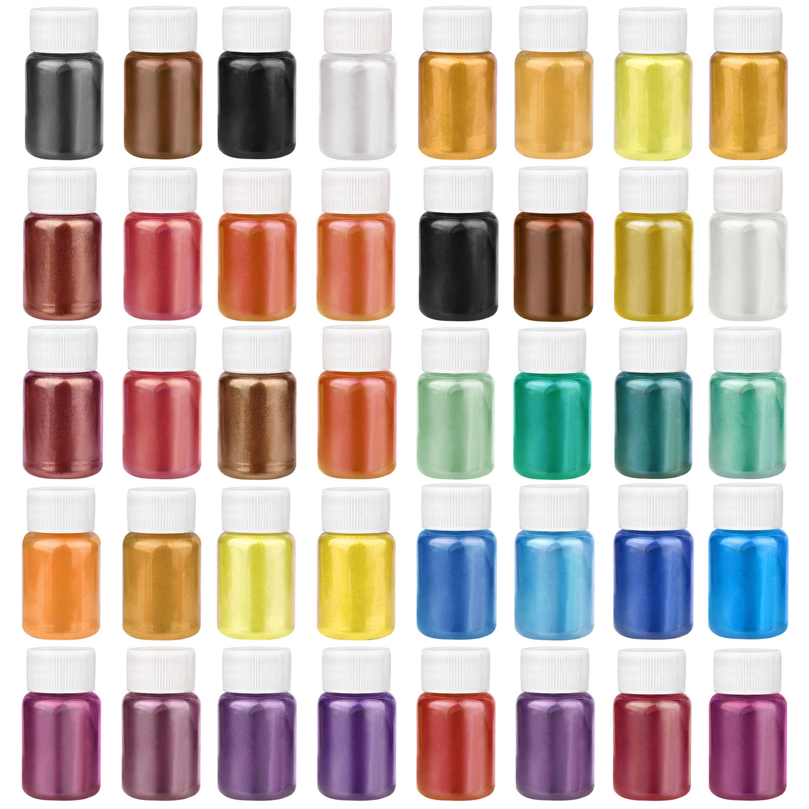 Resin Pigment Set - 4 色/セット真珠光沢のある粉末樹脂顔料キットマイカミネラルパウダー染料 DIY エポキシ樹脂ジュエリー作成ネイルアート装飾メイクアップ
