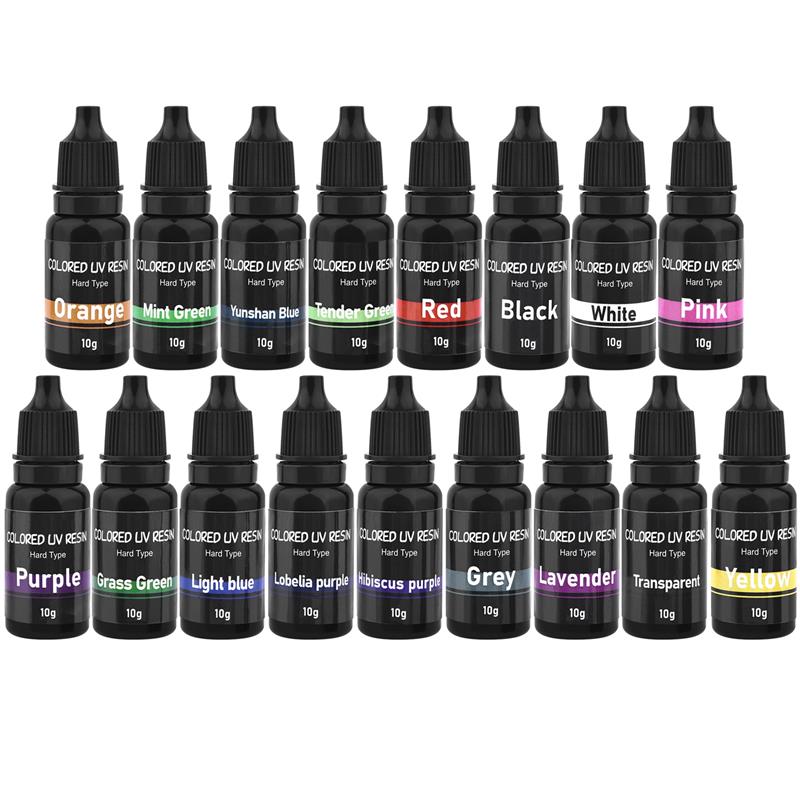 Epoxy Uv Resin Kit - 10 グラムカラー UV 樹脂接着剤紫外線硬化エポキシ樹脂高透明 UV ペン樹脂ツールジュエリーメイキング