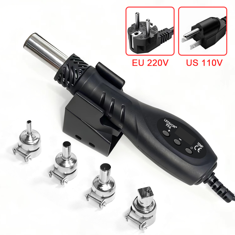 Heat Gun Small - 700Wマイクロ熱風ガン 温度調整可能 C/F はんだ付けリワーク溶接ステーション LCDデジタルヒートガン BGA