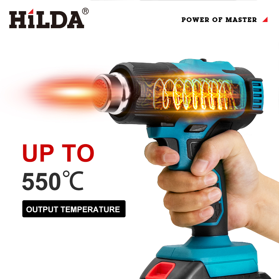 Heat Gun Small - HILDA ハンドヘルドホットエアガン 温度調節可能 非調節可能温度 マキタ 21V