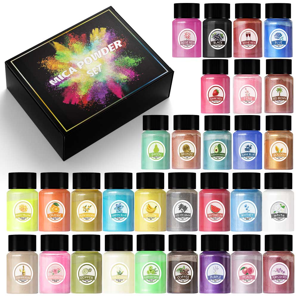Resin Pigment Set - エポキシ樹脂充填剤,天然真珠の充填,10ml,ドレンクリエーション,室内装飾用