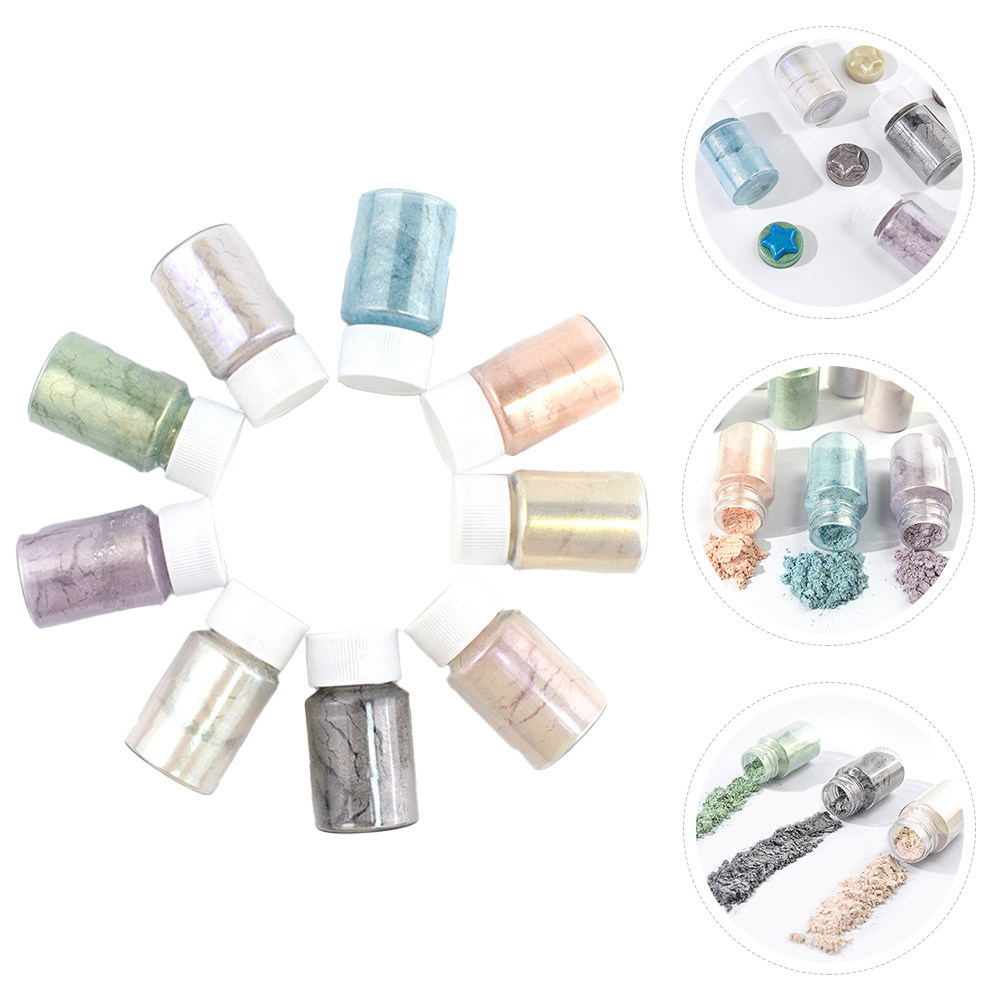 Resin Pigment Set - 9色の高級マイカ顔料パウダーセット、バスボム、石鹸作り、ネイルアート、レジンDIYクラフトに安全なグレード