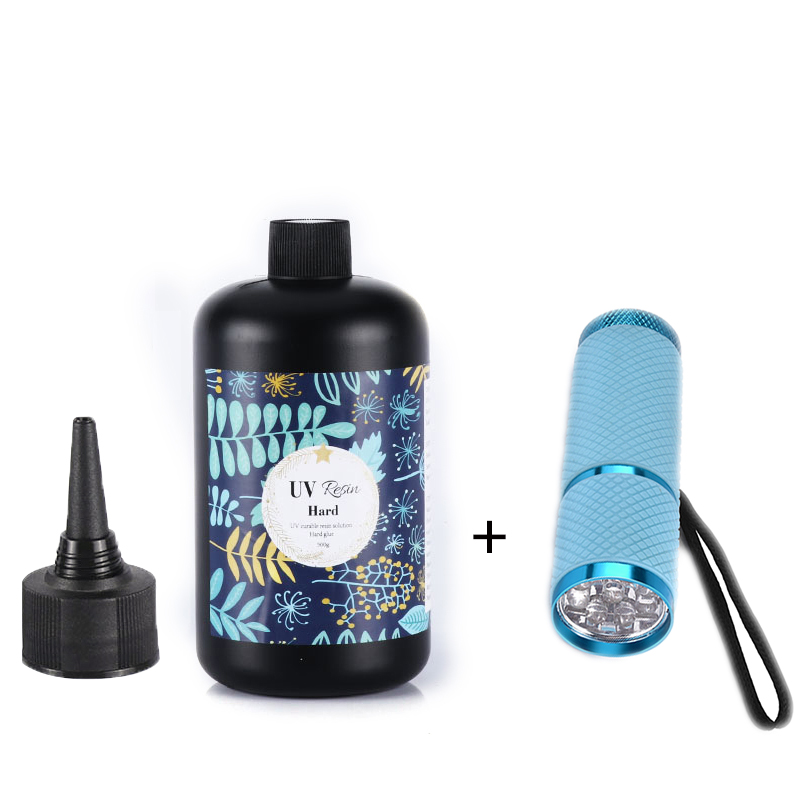 Epoxy Uv Resin Kit - UVエポキシ樹脂ライトセット,高透明ランプ,速乾性,高硬度,日曜大工,ジュエリー作り,10〜500g