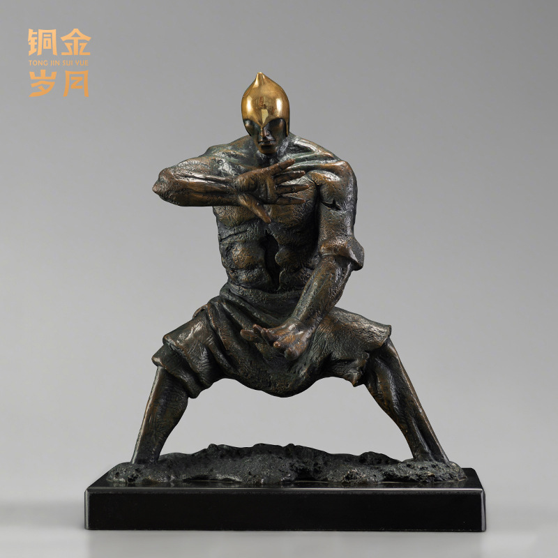 PYJ銅工芸工房侍太極図真鍮彫刻像飾りオフィス金属銅工芸品 - Resin Craft Workshop のレビューと価格