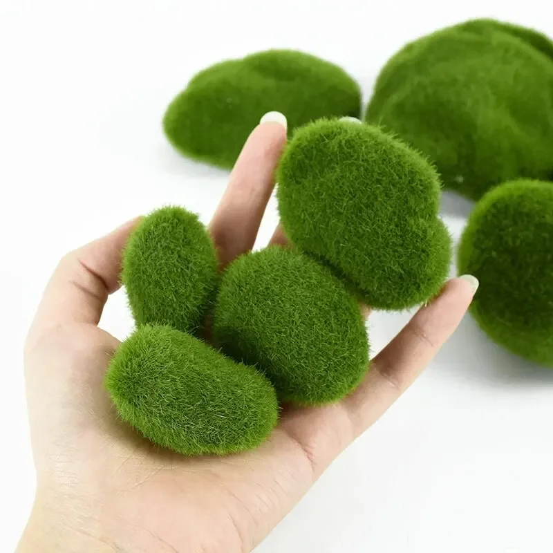 10 個シミュレーションモスストーン人工モス岩ボール偽緑植物 - Terrarium Moss Art のレビューと価格
