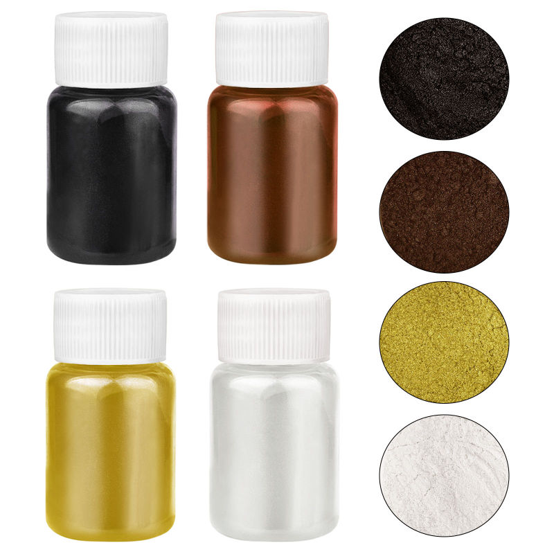 4 色/セット真珠光沢のある粉末樹脂顔料キットマイカミネラル - Resin Pigment Set のレビューと価格