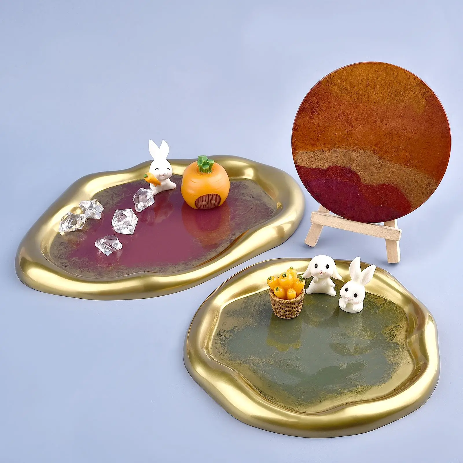50 グラム/ボトルメタリックグリッターパウダーゴールドシル - Resin Pigment Set のレビューと価格