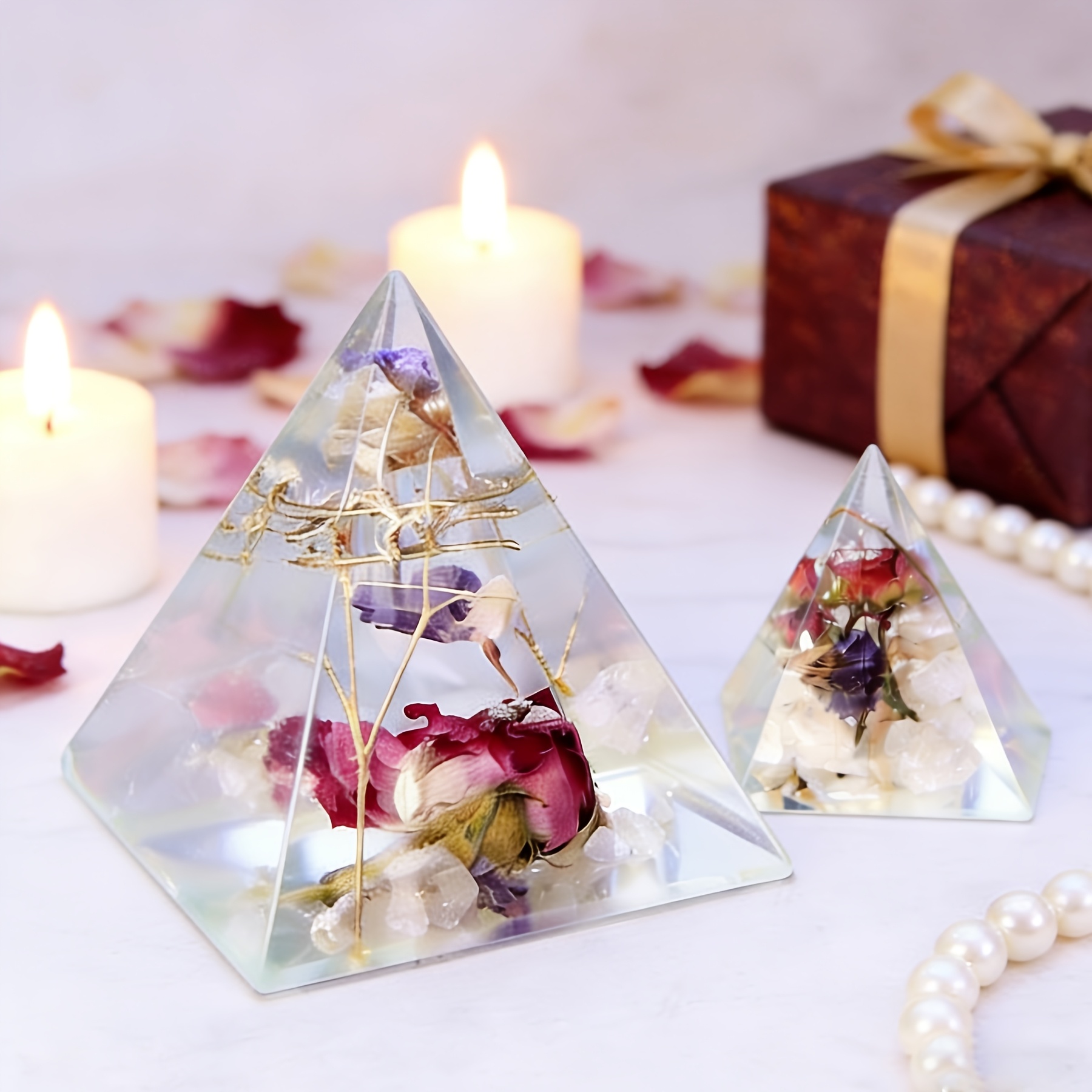5個入り - さまざまなサイズのピラミッド型樹脂型、DIY手 - Resin Jewelry Kit のレビューと価格
