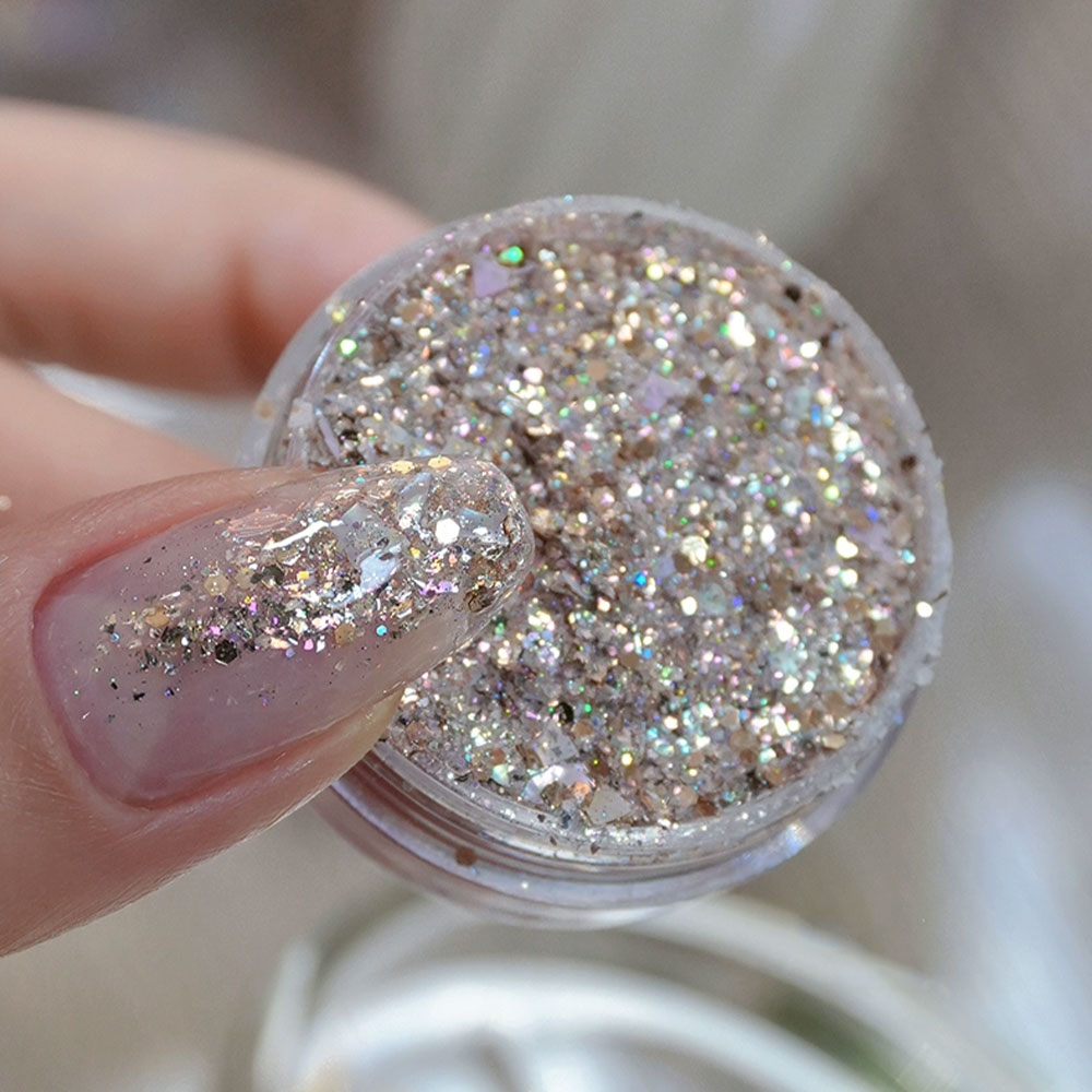 1/2 ボックス 1 グラムホログラフィックグリッターフレー - Gold Foil Flakes のレビューと価格