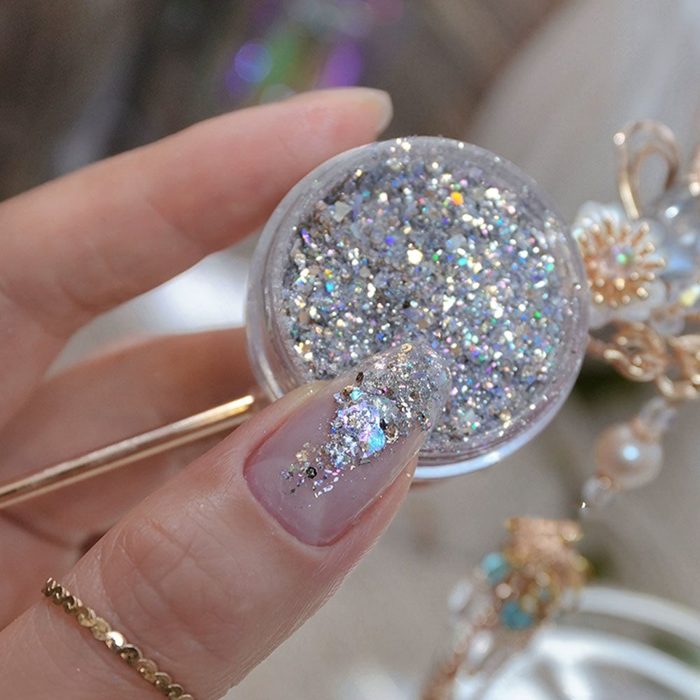 1/2 ボックス 1 グラムホログラフィックグリッターフレー - Gold Foil Flakes のレビューと価格