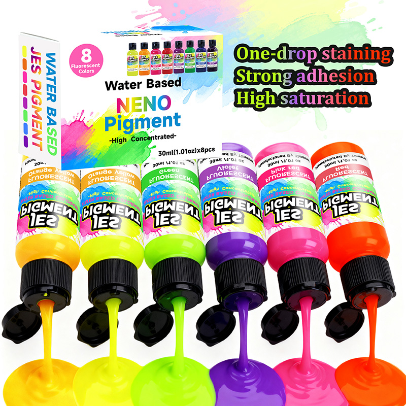 8色/セットの蛍光顔料、1本あたり30ml/1.01オンスの - Resin Pigment Set のレビューと価格