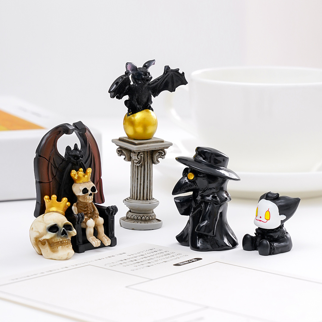 ハロウィン不気味な家の装飾オーナメントミニチュア樹脂製スケル - Resin Craft Supplies のレビューと価格