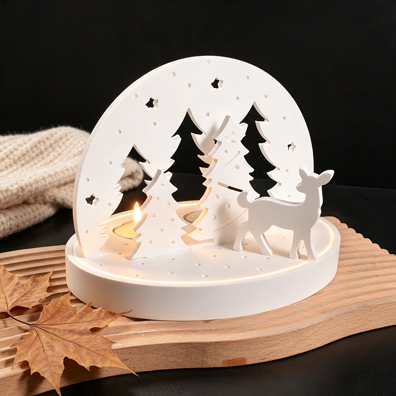 クリスマスエルクティーライトキャンドルホルダーシリコンモール - Silicone Mold Tray のレビューと価格