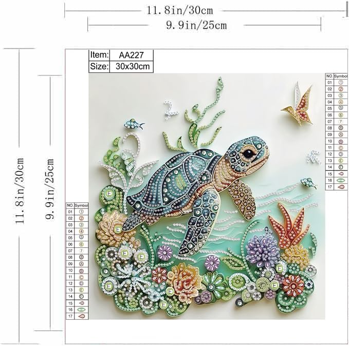海亀動物ダイヤモンドペインティングキット 大人初心者向けDI - Resin Craft Kit のレビューと価格