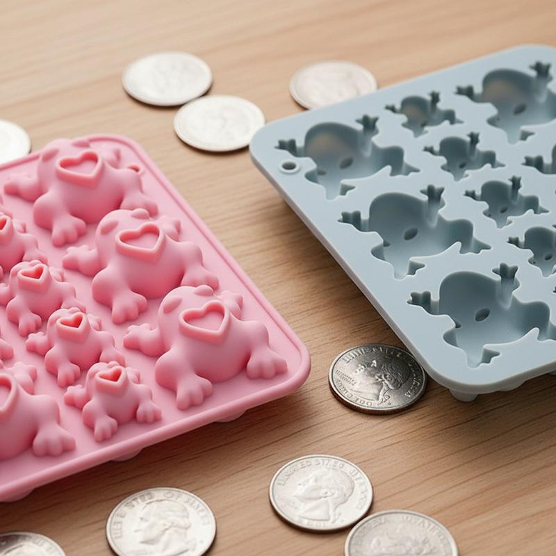 カエルのシリコン型、誕生日、パーティー、ケーキデコレーション - Silicone Mold Tray のレビューと価格