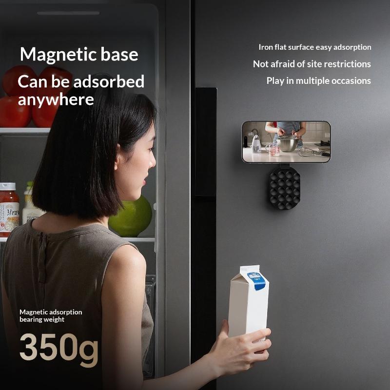折りたたみ式回転式3in1ミニ吸盤式磁気カーフォンホルダー真 - Vacuum Chamber Small のレビューと価格