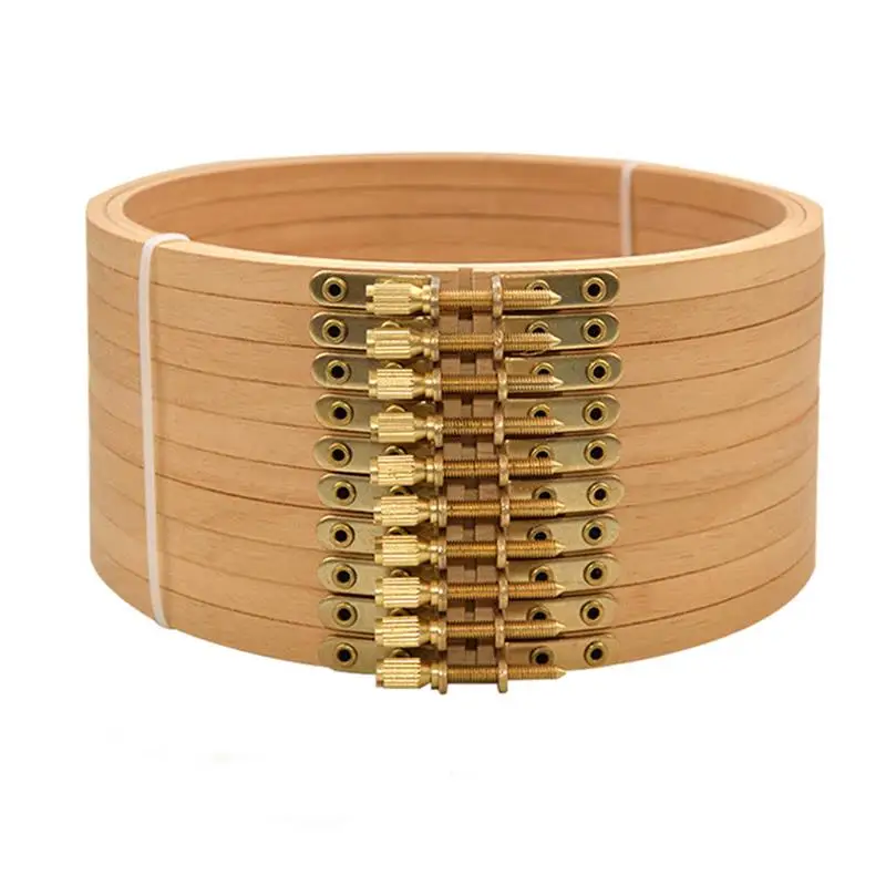 高品質ブナ材刺繍フープ木製刺繍サークルリングホルダー刺繍クロ - Wood Ring Blank のレビューと価格