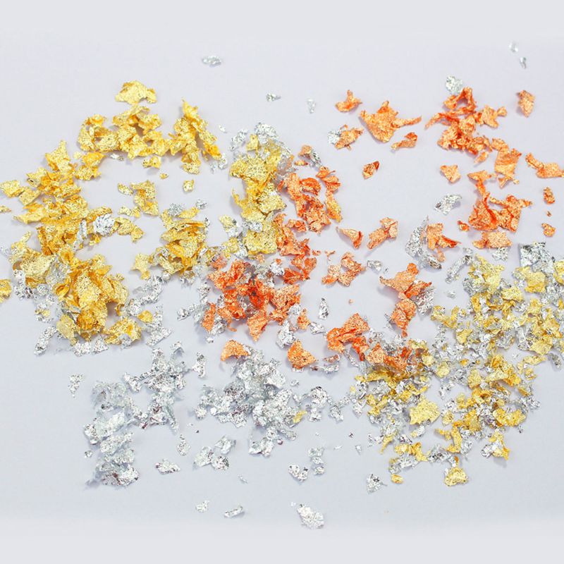 3箱入り金箔フレーク箔紙ネイルアートスパンコールエポキシ樹脂 - Gold Foil Flakes のレビューと価格