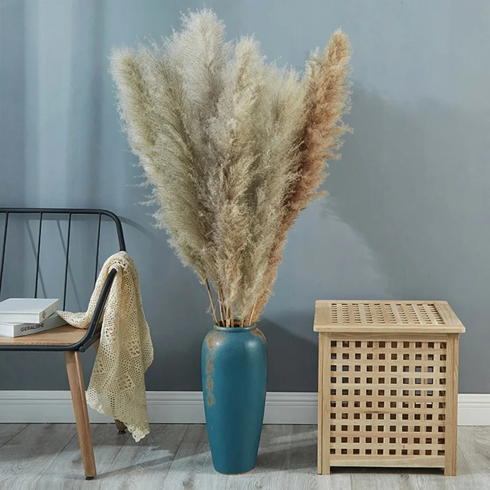 120cm - 130cm ふわふわ大きなススキ、ナチュラル - Dried Flower Bulk のレビューと価格