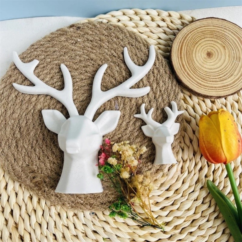 2個の鹿の角飾りシリコンモールドDIY石膏ジュエリー収納ペン - Resin Craft Ideas のレビューと価格
