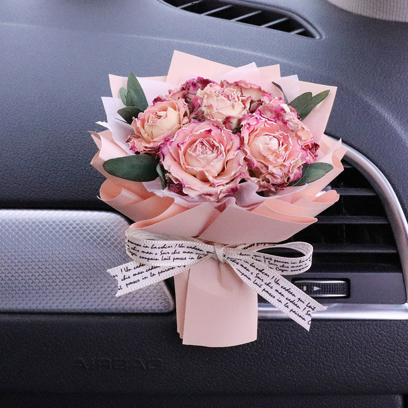 新鮮な花 ミニドライフラワーブーケ 車のエアコン吹き出し口ク - Dried Flower Bulk のレビューと価格