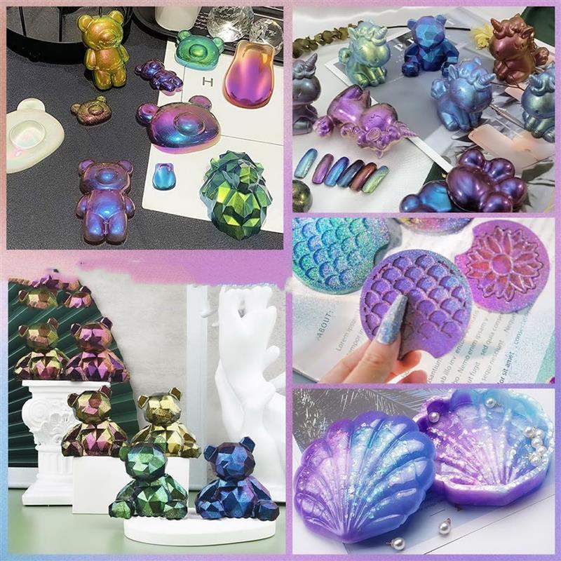 魔法の色あせた真珠のパウダー,カメレオン,レジン,エポキシ, - Resin Pigment Set のレビューと価格