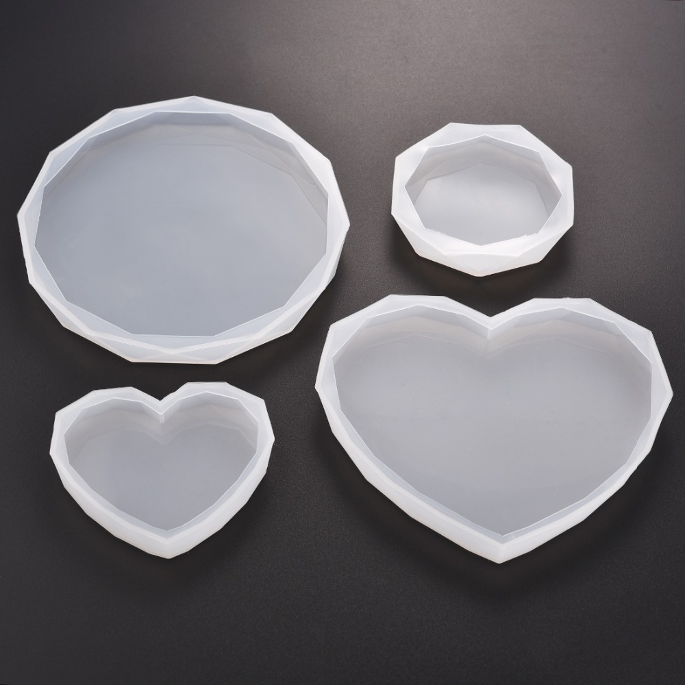 樹脂コースターシリコンモールド鋳造ラウンドハート型モールド  - Coaster Mold Round のレビューと価格