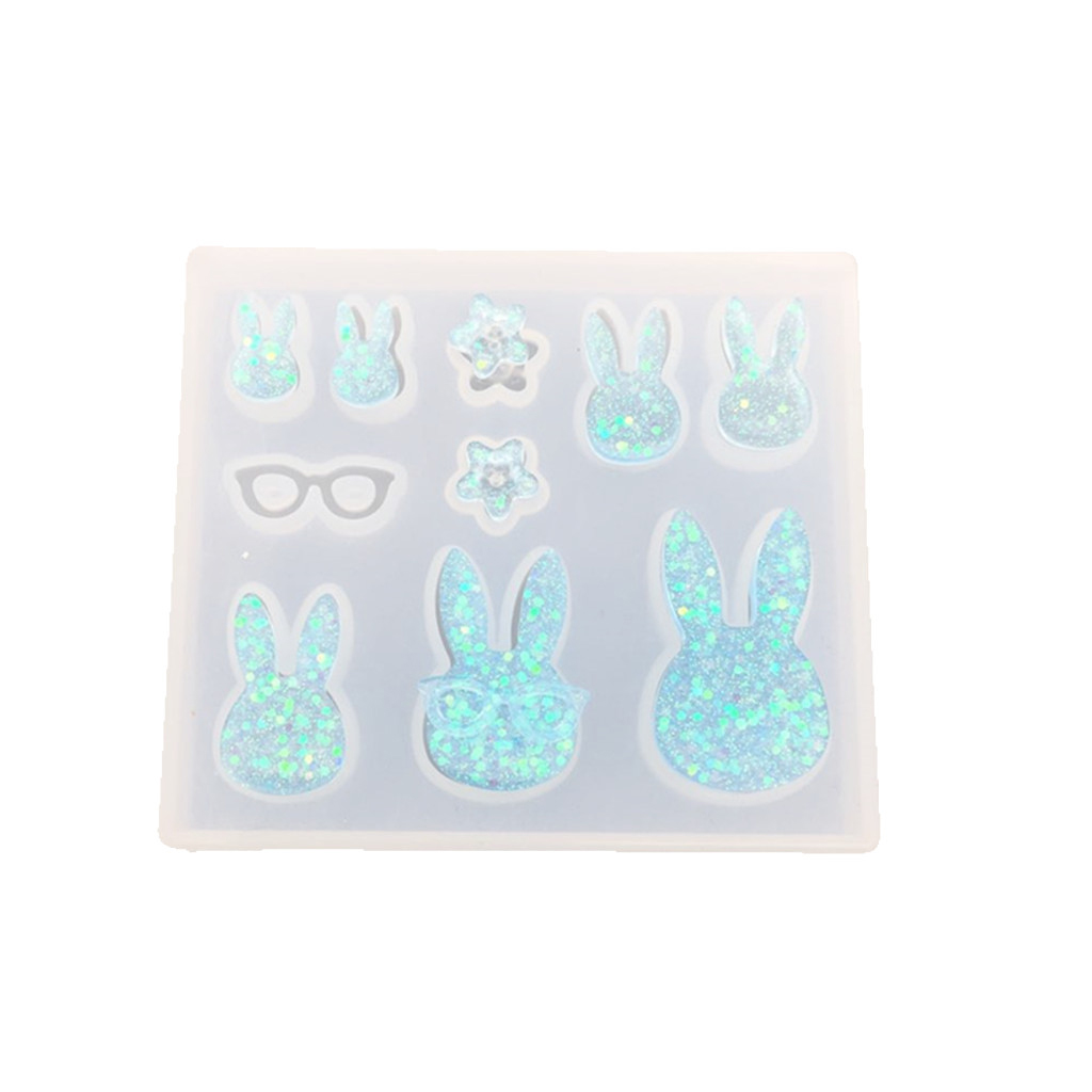 ウサギの花をモチーフにしたシリコン型の樹脂型,9モデル,ジュ - Flower Preservation Resin のレビューと価格