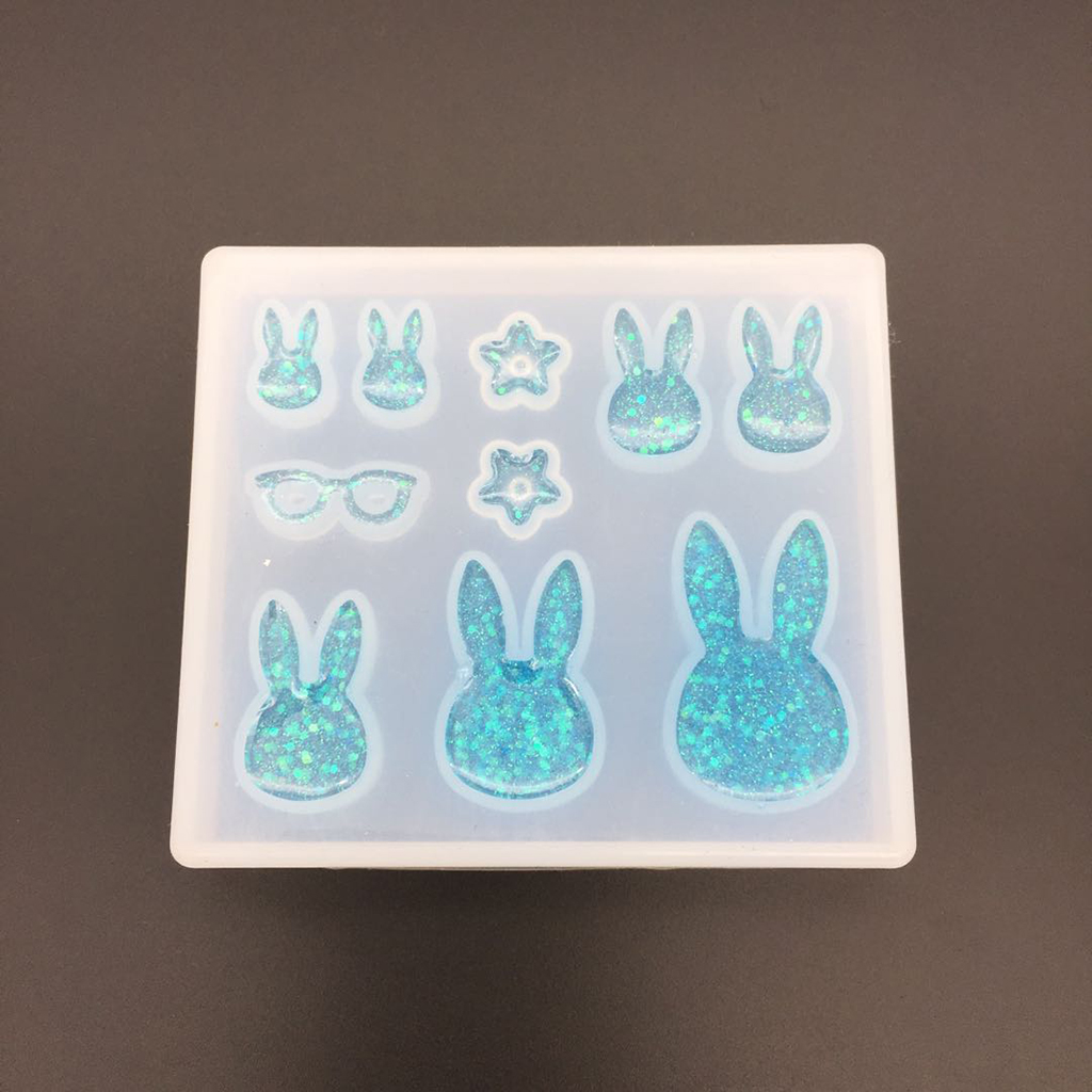 ウサギの花をモチーフにしたシリコン型の樹脂型,9モデル,ジュ - Flower Preservation Resin のレビューと価格