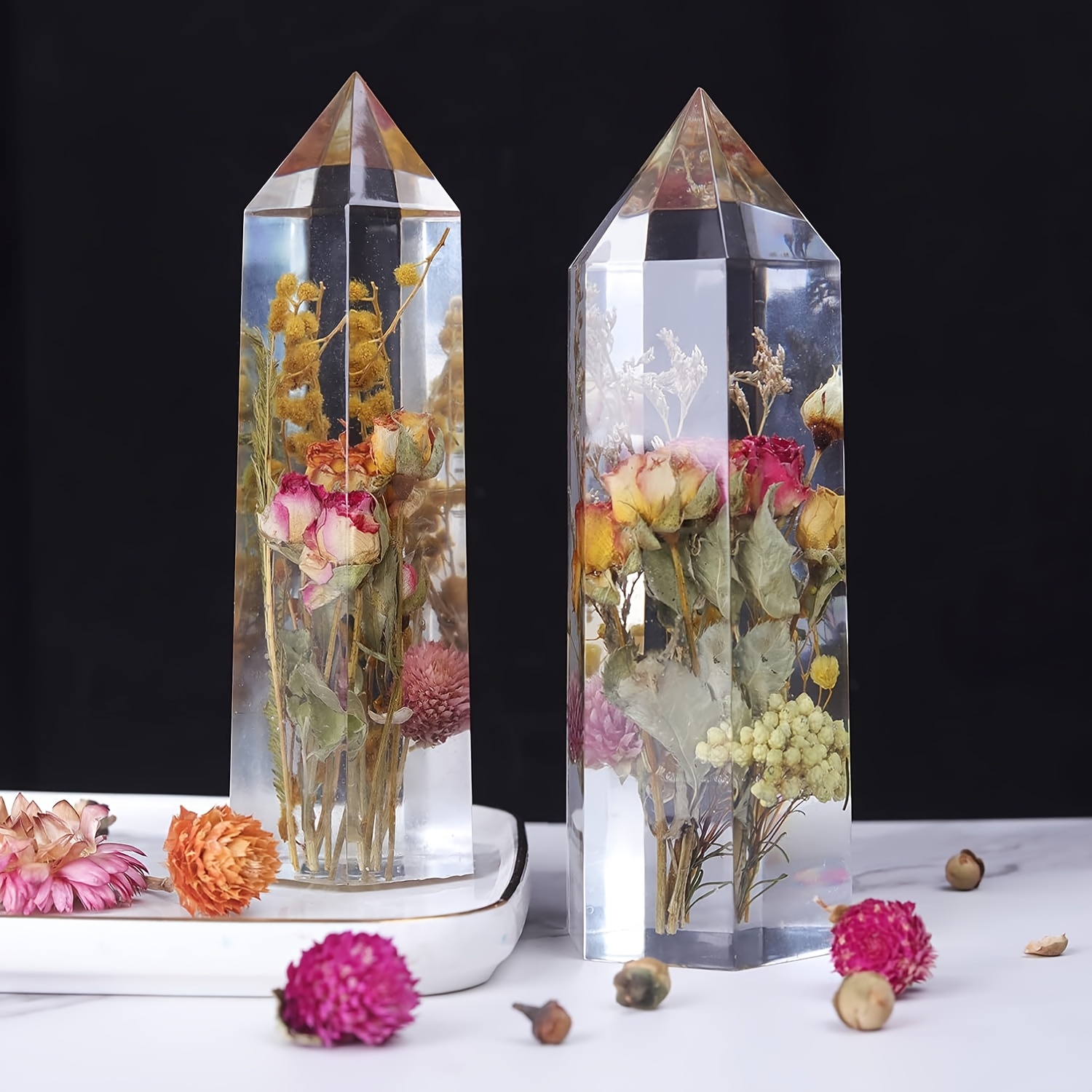 1個入りクリスタタワー樹脂シリコンモールド、DIYドライフラ - Flower Preservation Resin のレビューと価格