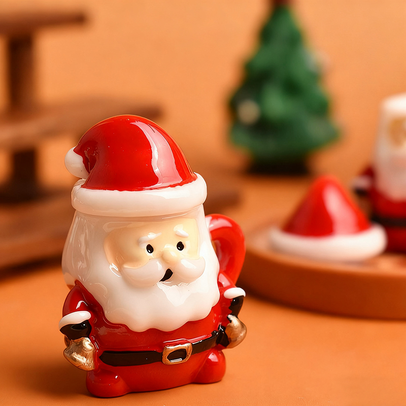 ミニサンタティーカップオーナメント - クリスマス工芸品、妖 - Resin Craft Material のレビューと価格
