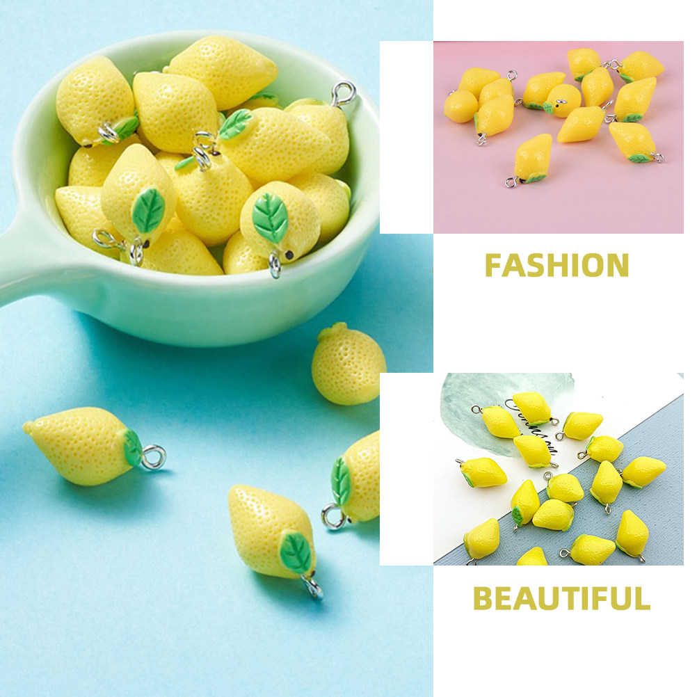 20 個レモン樹脂チャーム DIY ジュエリー作成用品夏のフ - Resin Craft Supplies のレビューと価格