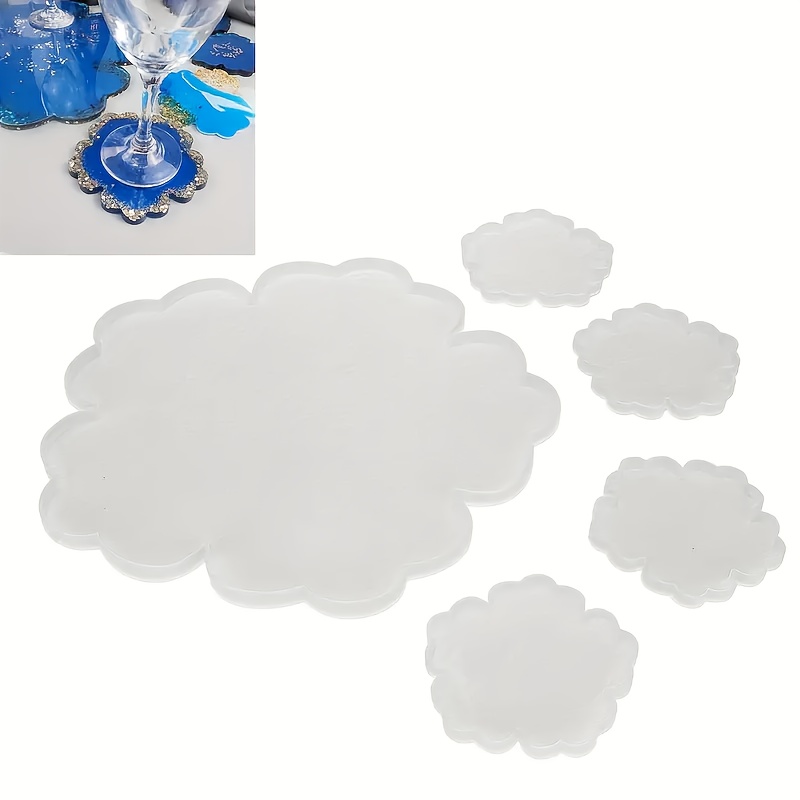 5個入りミラー付き大型花小花カップクッションベースシリコンモ - Flower Preservation Resin のレビューと価格