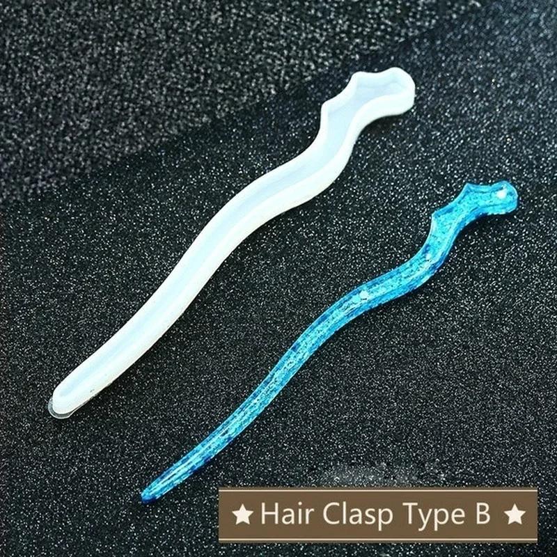 新しい透明ヘアピンシリコーン特殊金型樹脂 DIY ヘアジュエ - Resin Craft Material のレビューと価格