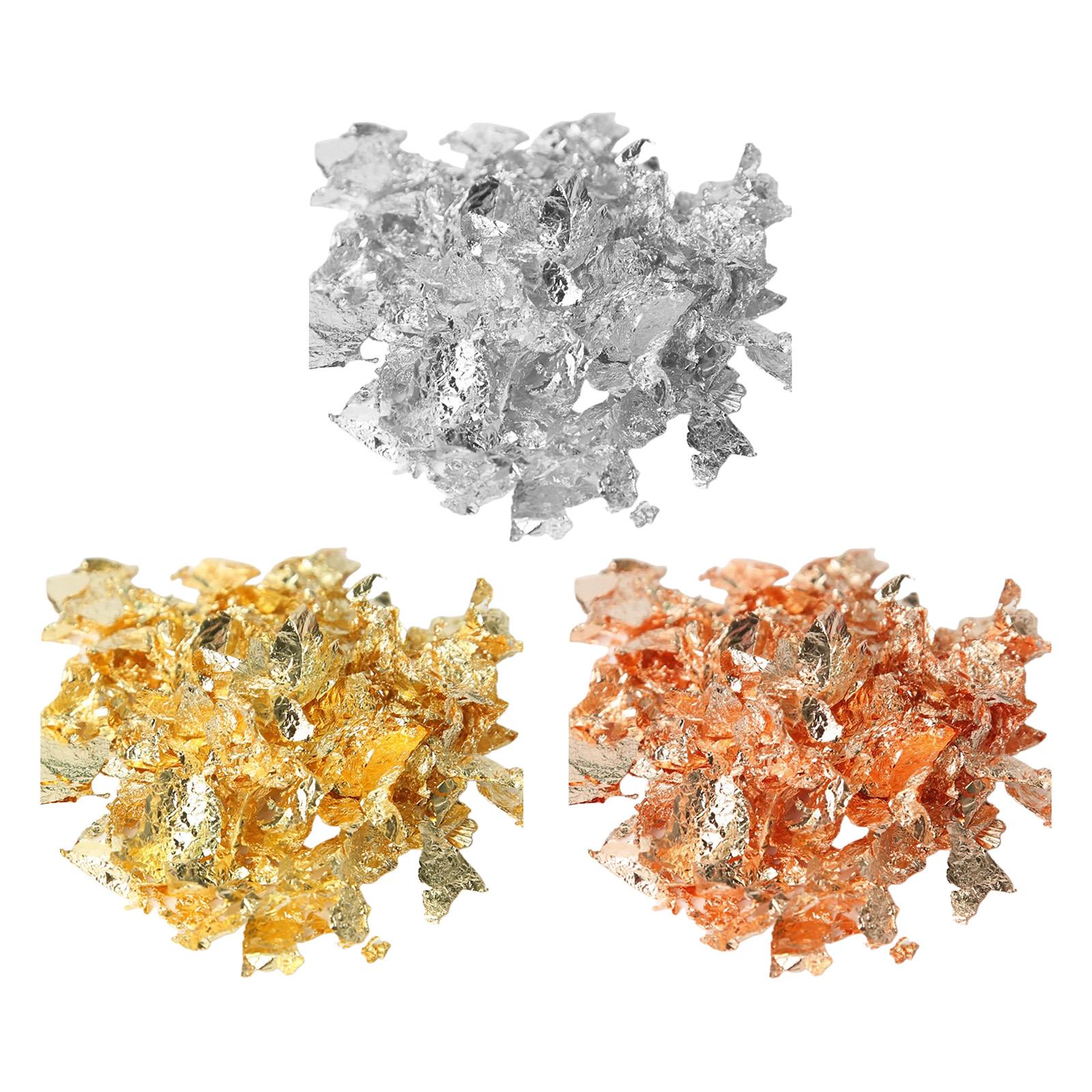 メタリックフレーク、20g ゴールドフレーク 銅メタリックリ - Gold Foil Flakes のレビューと価格