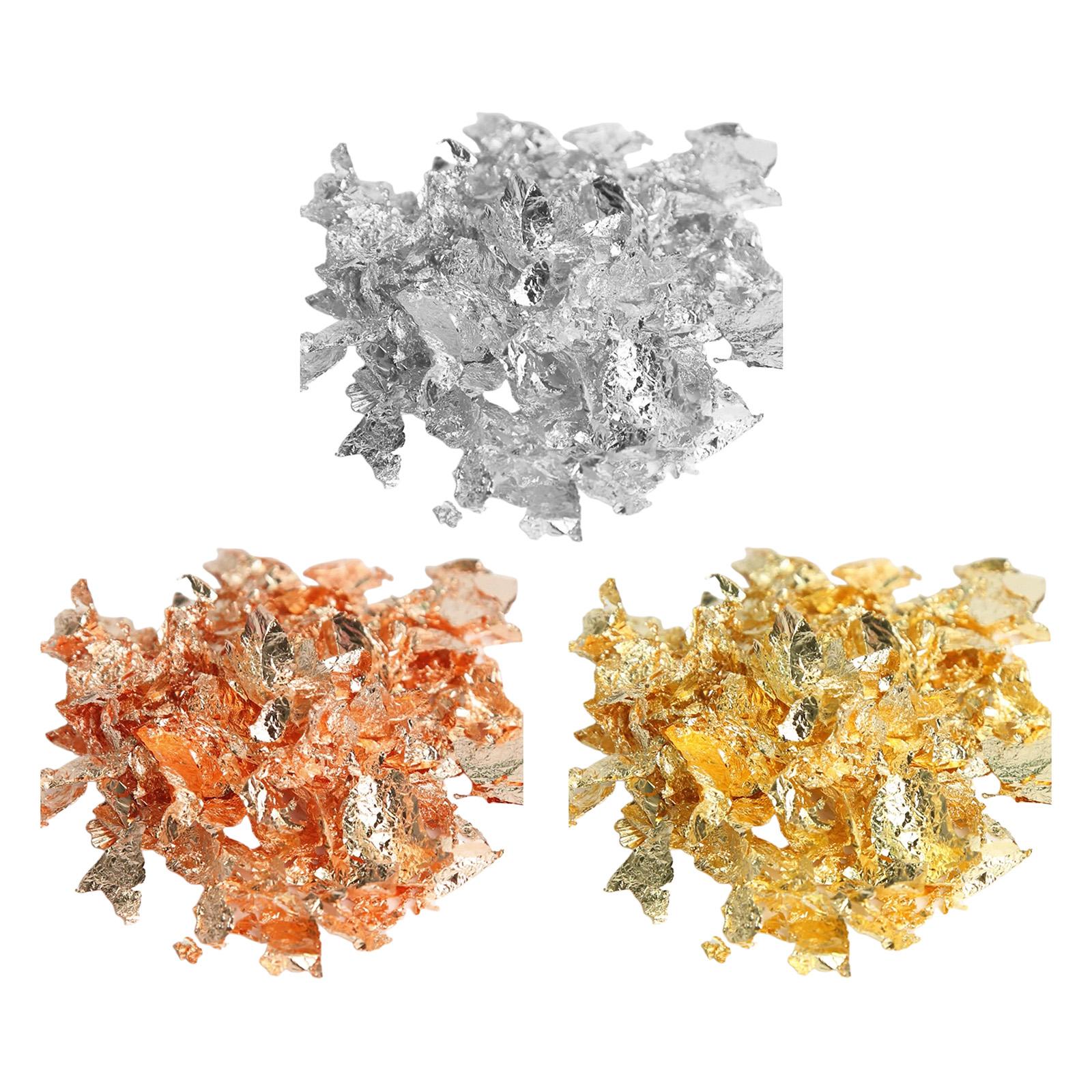 メタリックフレーク、20g ゴールドフレーク 銅メタリックリ - Gold Foil Flakes のレビューと価格