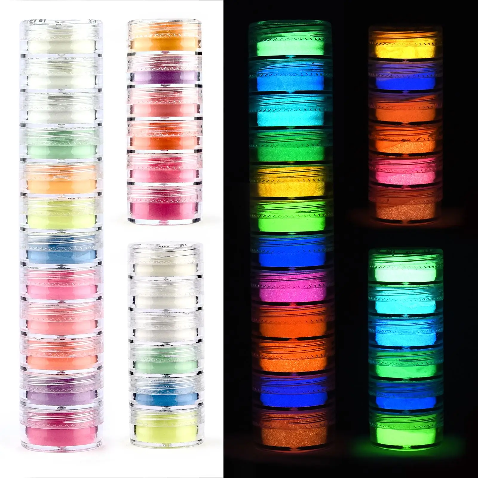 6色/セット夜光パウダー樹脂顔料暗闇で光るパウダーDIY U - Resin Pigment Set のレビューと価格