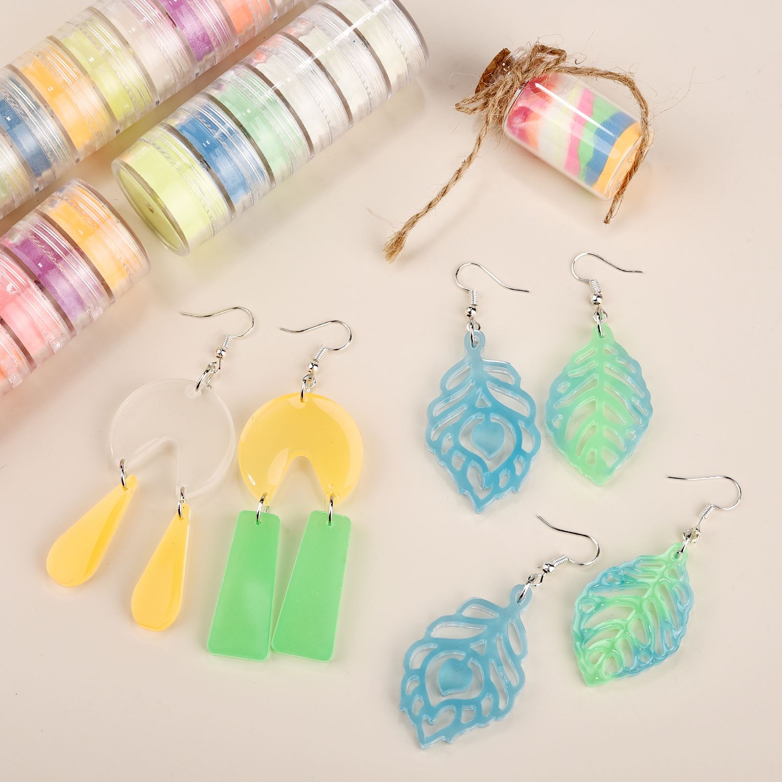 6色/セット夜光パウダー樹脂顔料暗闇で光るパウダーDIY U - Resin Pigment Set のレビューと価格