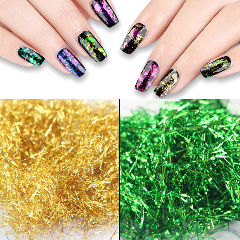 ネイルアートアルミホイル,マニキュアクラフト紙,ネイルフレー - Gold Foil Flakes のレビューと価格