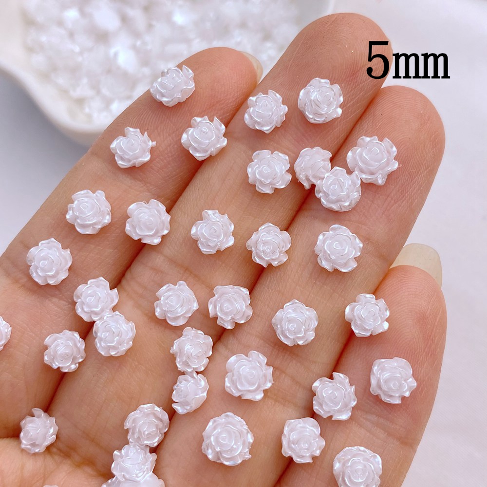 ホワイトフラワーレジンミニレジンシリーズフラットバック飾り、 - Flower Preservation Resin のレビューと価格
