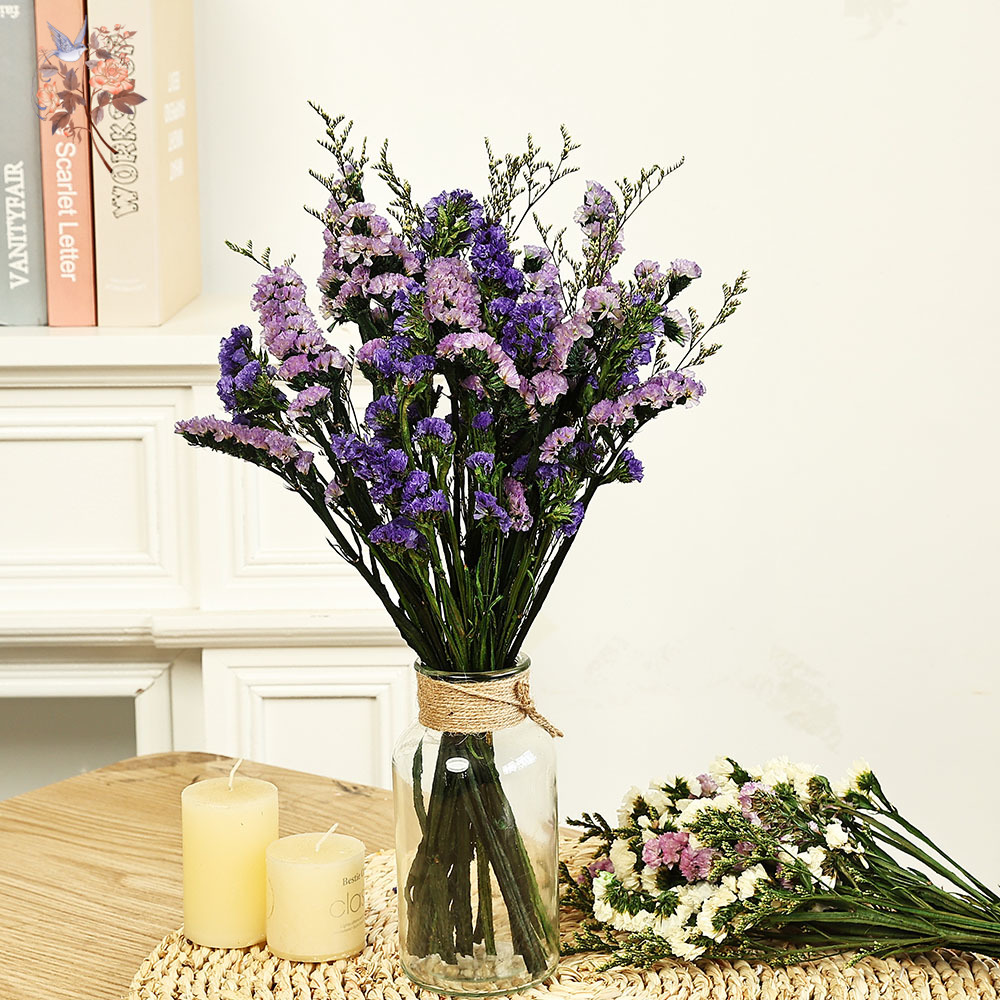100 グラム天然本物の忘れな草の花の花束ミックスリモニウム - Dried Flower Bulk のレビューと価格